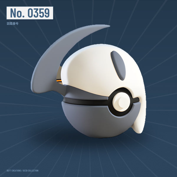 Absol character ball — 3D printed collectible by Deft Creations (DC3D) · DC3D plate v4