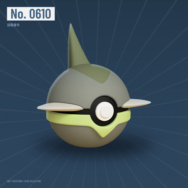 Axew character ball — 3D printed collectible by Deft Creations (DC3D) · DC3D plate