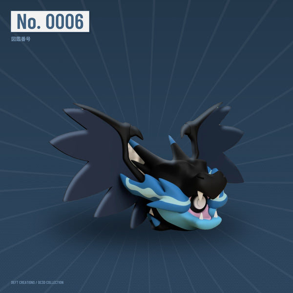 Mega Charizard X character ball — 3D printed collectible by Deft Creations (DC3D) · DC3D plate