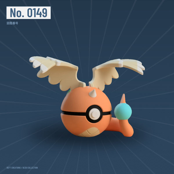 Mega Dragonite character ball — 3D printed collectible by Deft Creations (DC3D) · DC3D plate