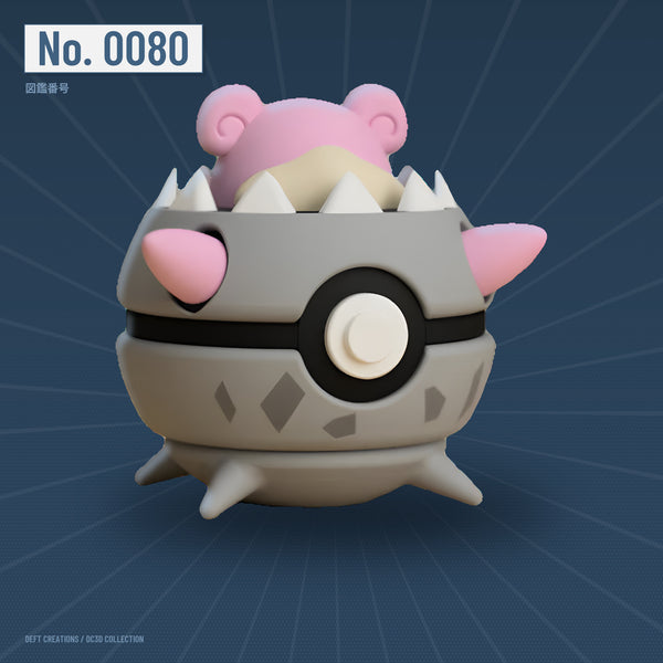 Mega Slowbro character ball — 3D printed collectible by Deft Creations (DC3D) · DC3D plate v6
