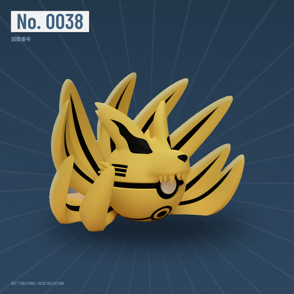 Ninetales Kurama character ball — 3D printed collectible by Deft Creations (DC3D) · DC3D plate v6