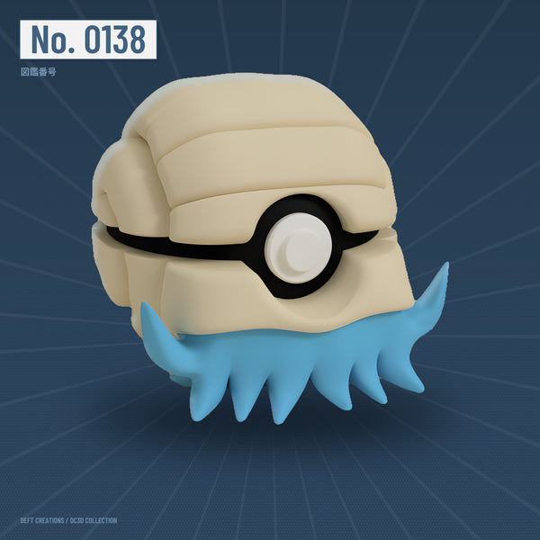 Omanyte character ball — 3D printed collectible by Deft Creations (DC3D) · DC3D plate v6
