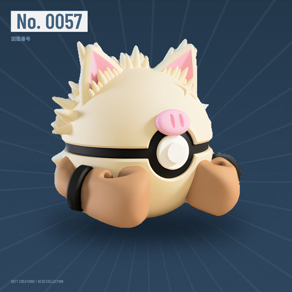 Primeape character ball — 3D printed collectible by Deft Creations (DC3D) · DC3D plate v6