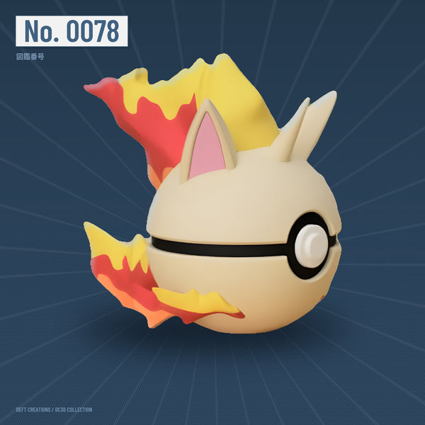 Rapidash character ball — 3D printed collectible by Deft Creations (DC3D) · DC3D plate v6
