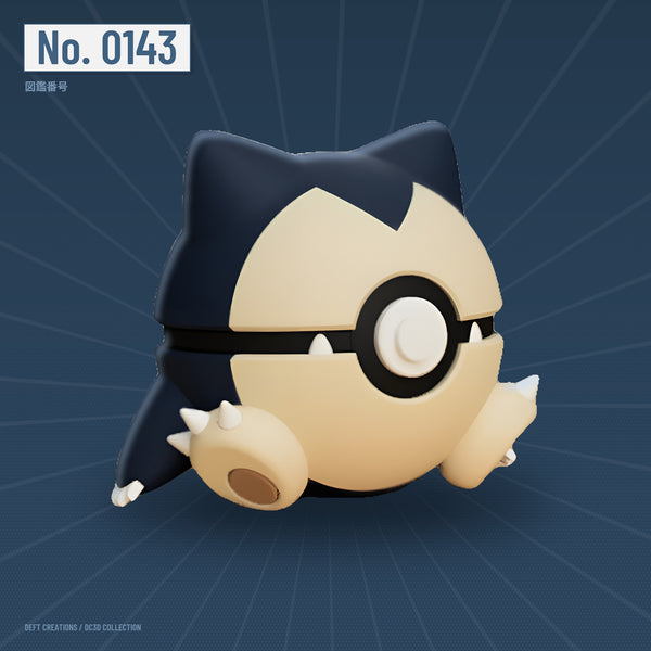 Snorlax character ball — 3D printed collectible by Deft Creations (DC3D) · DC3D plate v6